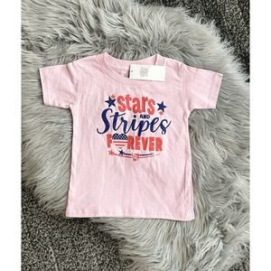 Tractor Supply Youth Pink Patriotic Stars And Stripes‎ Forever TSC 2T